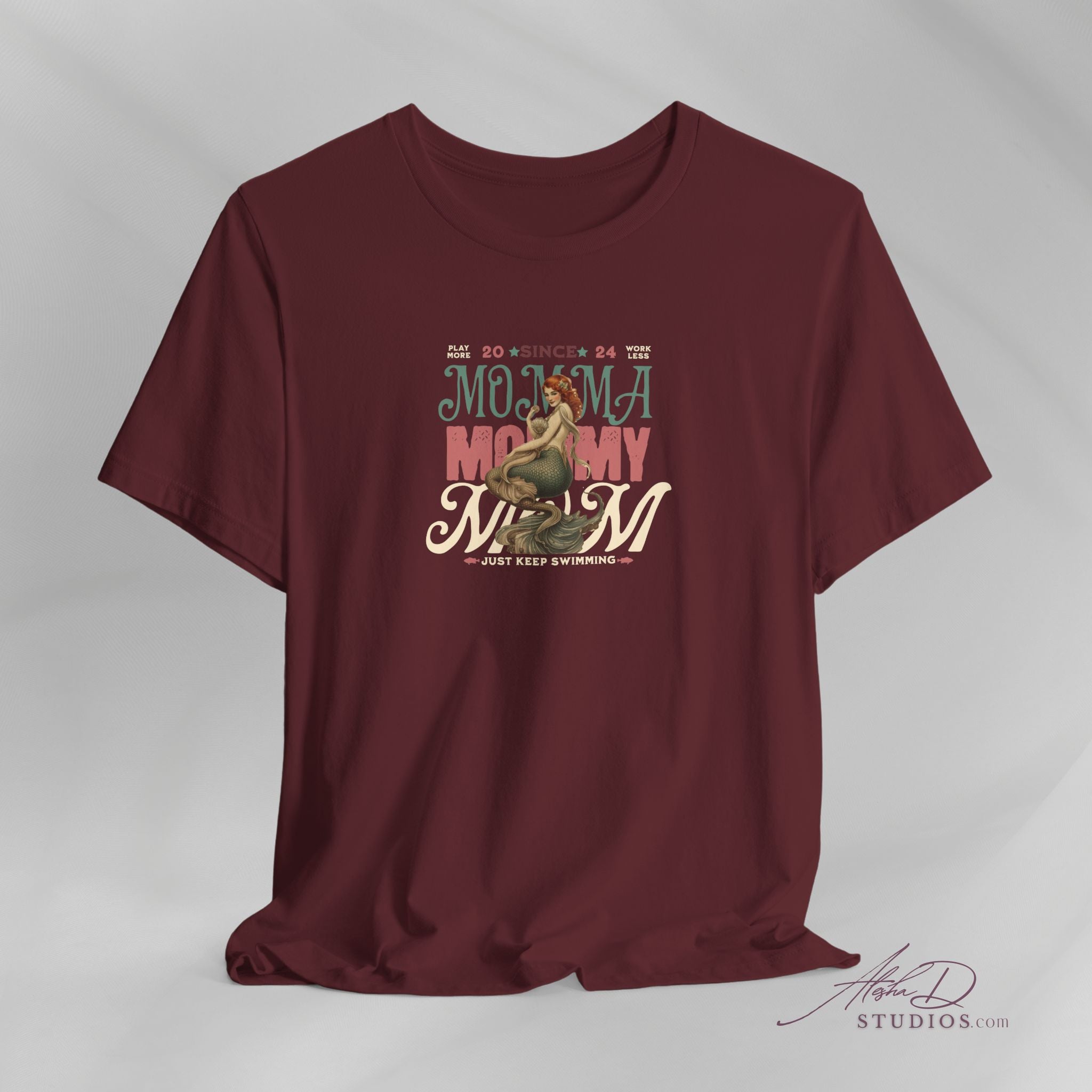 Mermaid Mom Graphic Tee | Mom Life Vintage T-Shirt