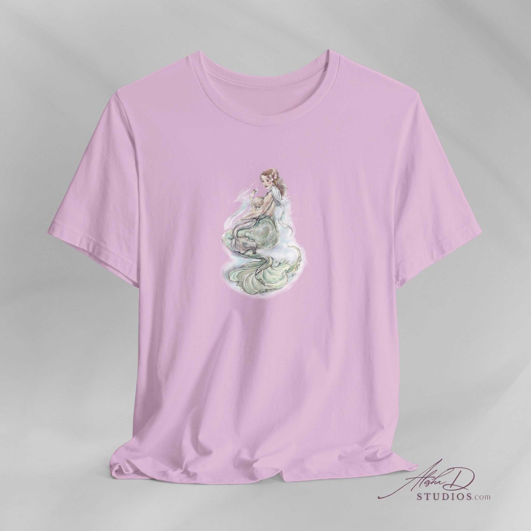 Watercolor Mother Mermaid and Baby Tee | Pastel Ocean Fantasy Shirt