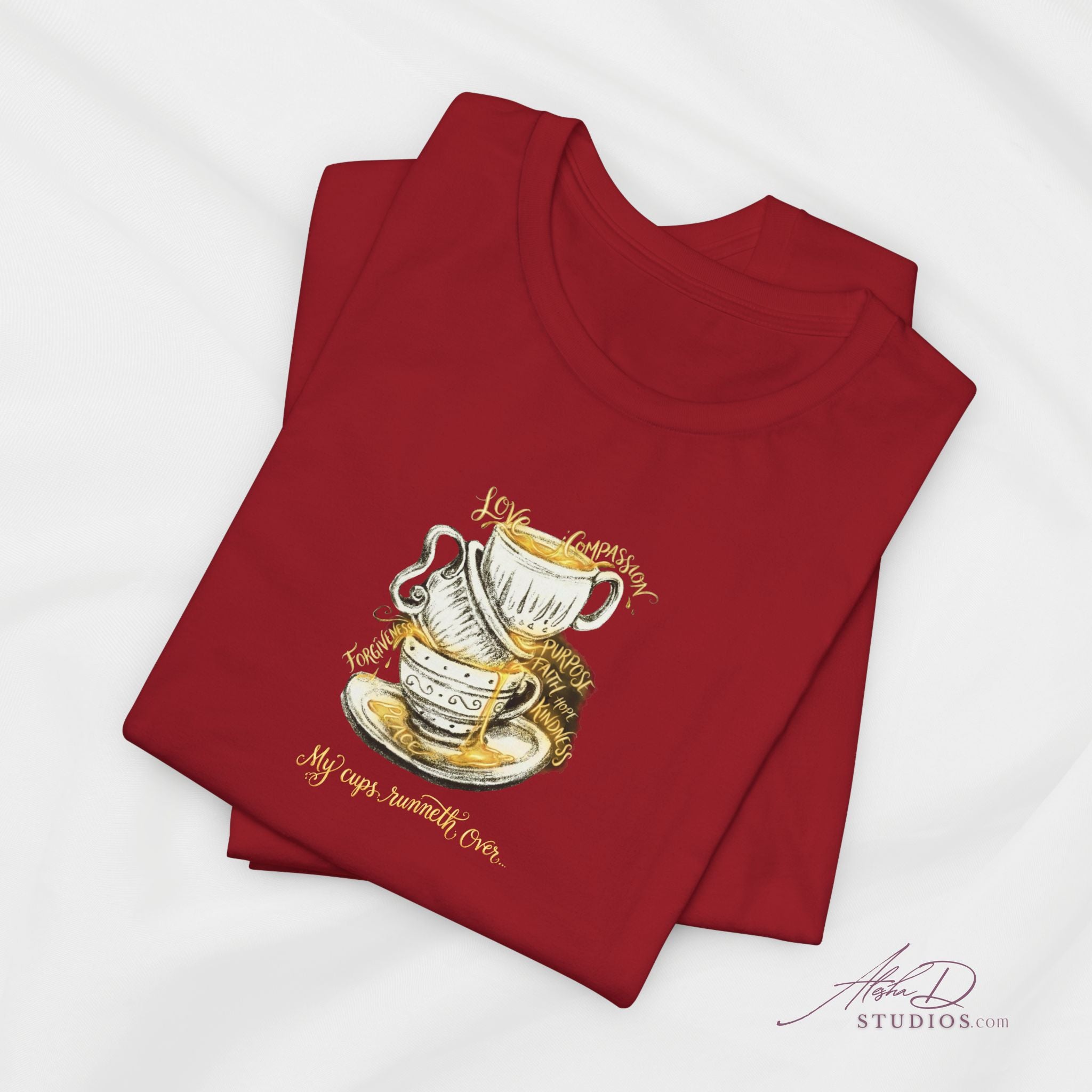 My Cups Runneth Over Jesus T-Shirt | Rivers of Gold, Divine Abundance, Praise Worship