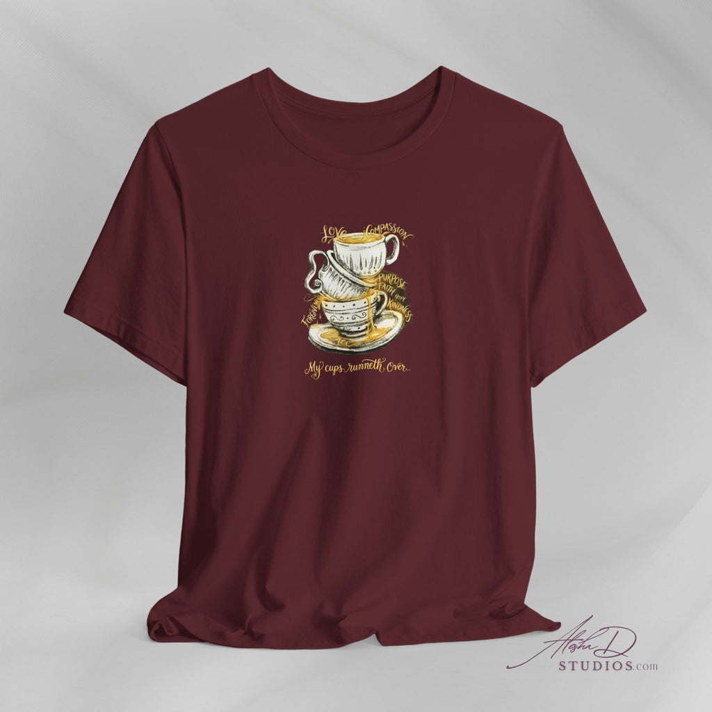 My Cups Runneth Over Jesus T-Shirt | Rivers of Gold, Divine Abundance, Praise Worship