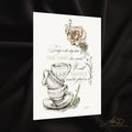 Bible Verse Psalm 118:24 Watercolor Matte Poster — "Today is the day that the Lord has made" Teacups & Roses Wall Art