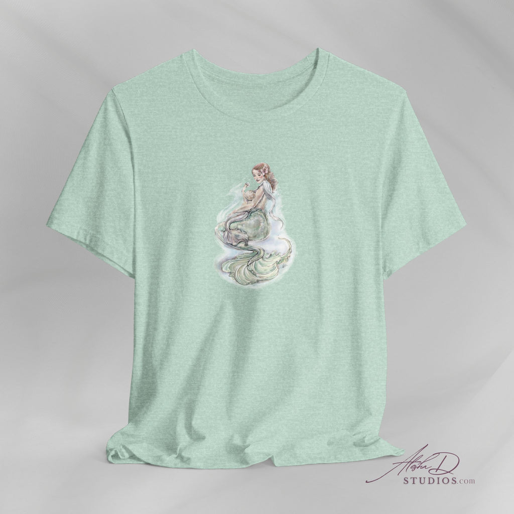 Watercolor Mother Mermaid and Baby Tee | Pastel Ocean Fantasy Shirt