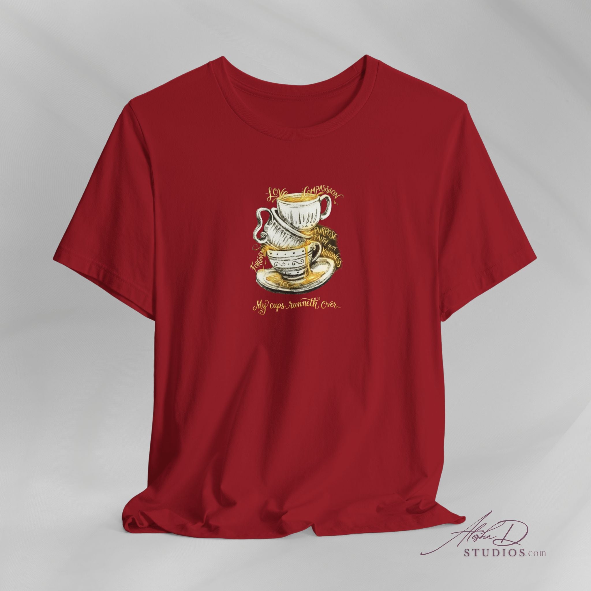 My Cups Runneth Over Jesus T-Shirt | Rivers of Gold, Divine Abundance, Praise Worship