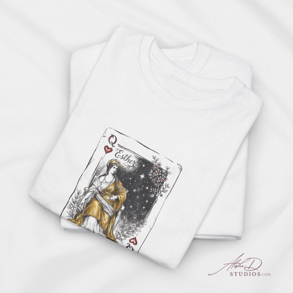 Queen of Hearts Esther 4:14 Playing Card Bible Art T-Shirt