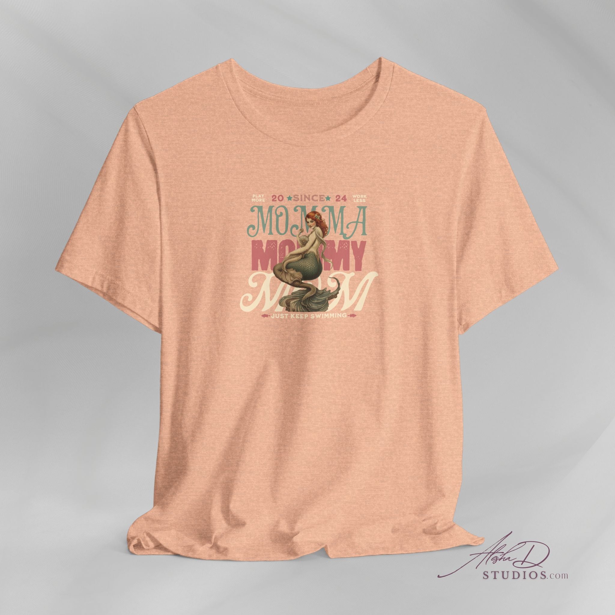 Mermaid Mom Graphic Tee | Mom Life Vintage T-Shirt