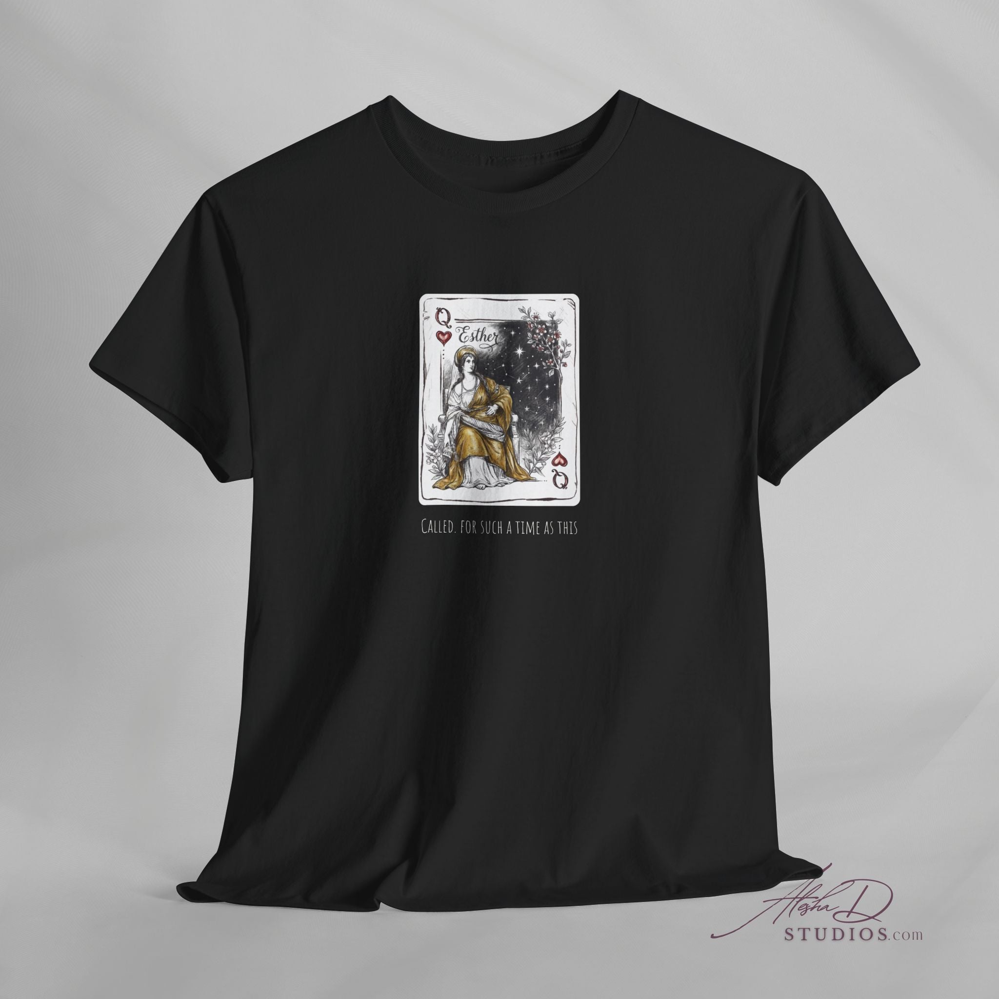 Queen of Hearts Esther 4:14 Playing Card Bible Art T-Shirt