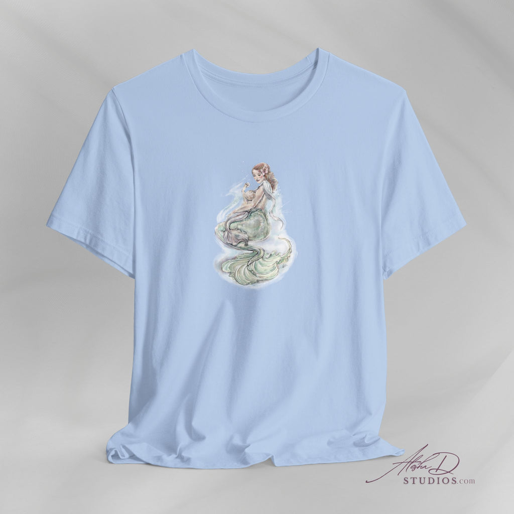 Watercolor Mother Mermaid and Baby Tee | Pastel Ocean Fantasy Shirt