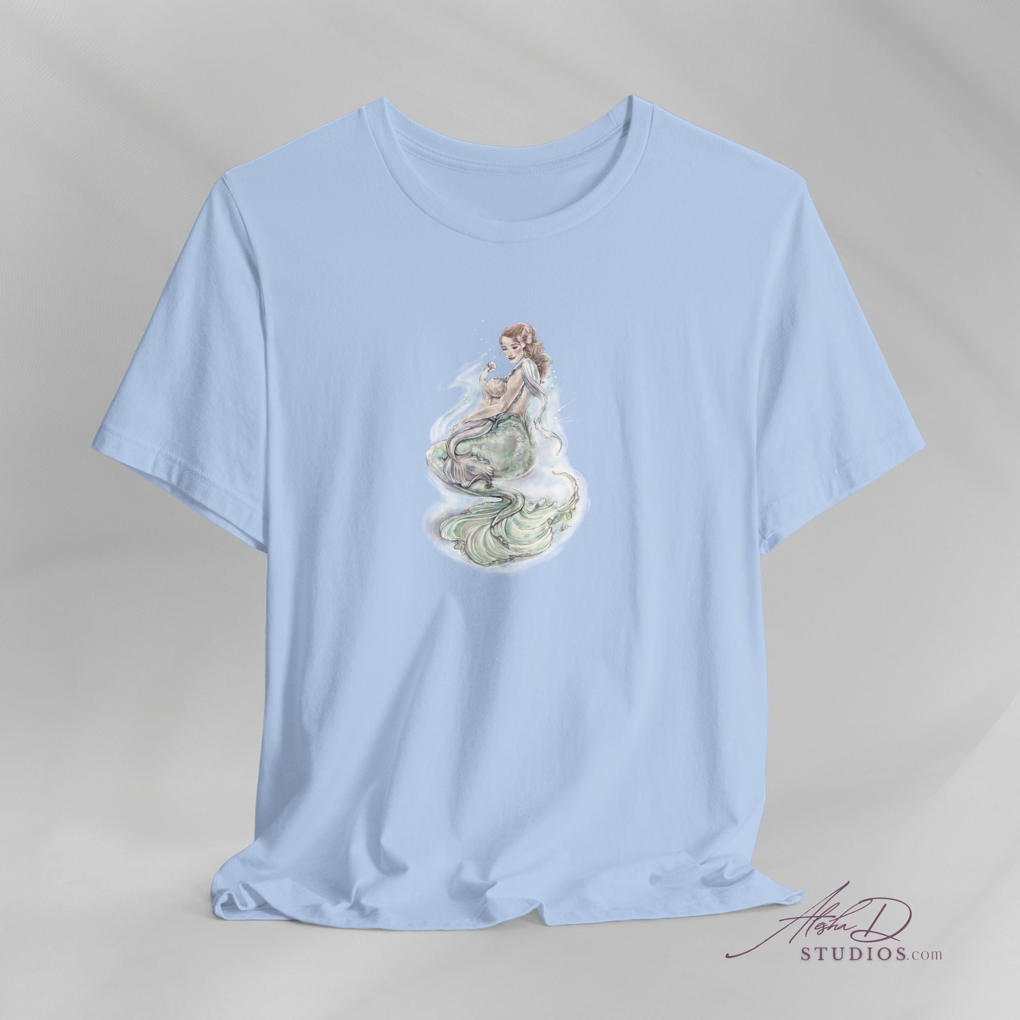 Watercolor Mother Mermaid and Baby Tee | Pastel Ocean Fantasy Shirt