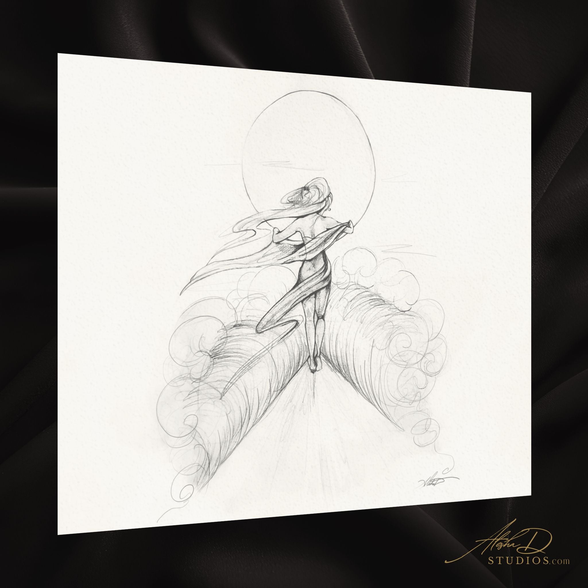 "Illuminate" 14x11 Fine Art Print | Hand-Sketched | Matte Textured Watercolor Paper