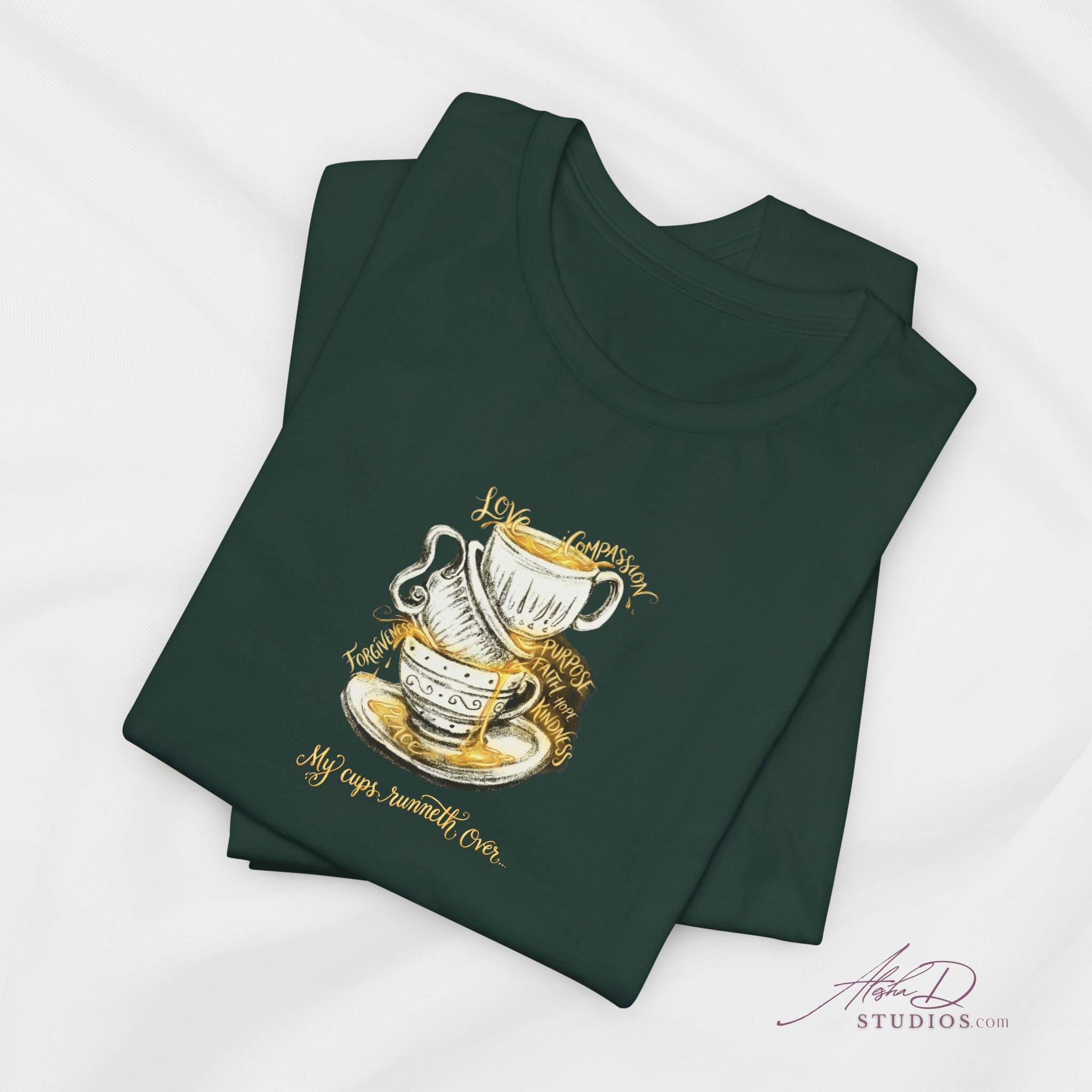 My Cups Runneth Over Jesus T-Shirt | Rivers of Gold, Divine Abundance, Praise Worship
