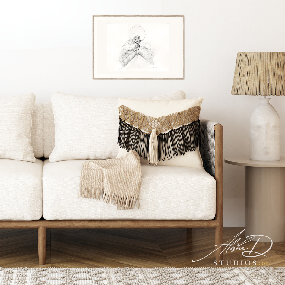 "Illuminate" 14x11 Fine Art Print | Hand-Sketched | Matte Textured Watercolor Paper