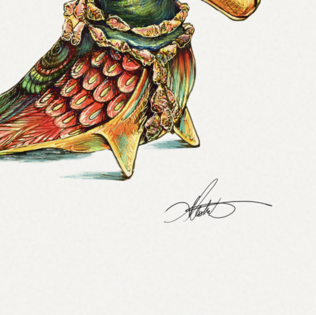 Toucan Inked Illustration | Matte Textured Art Print