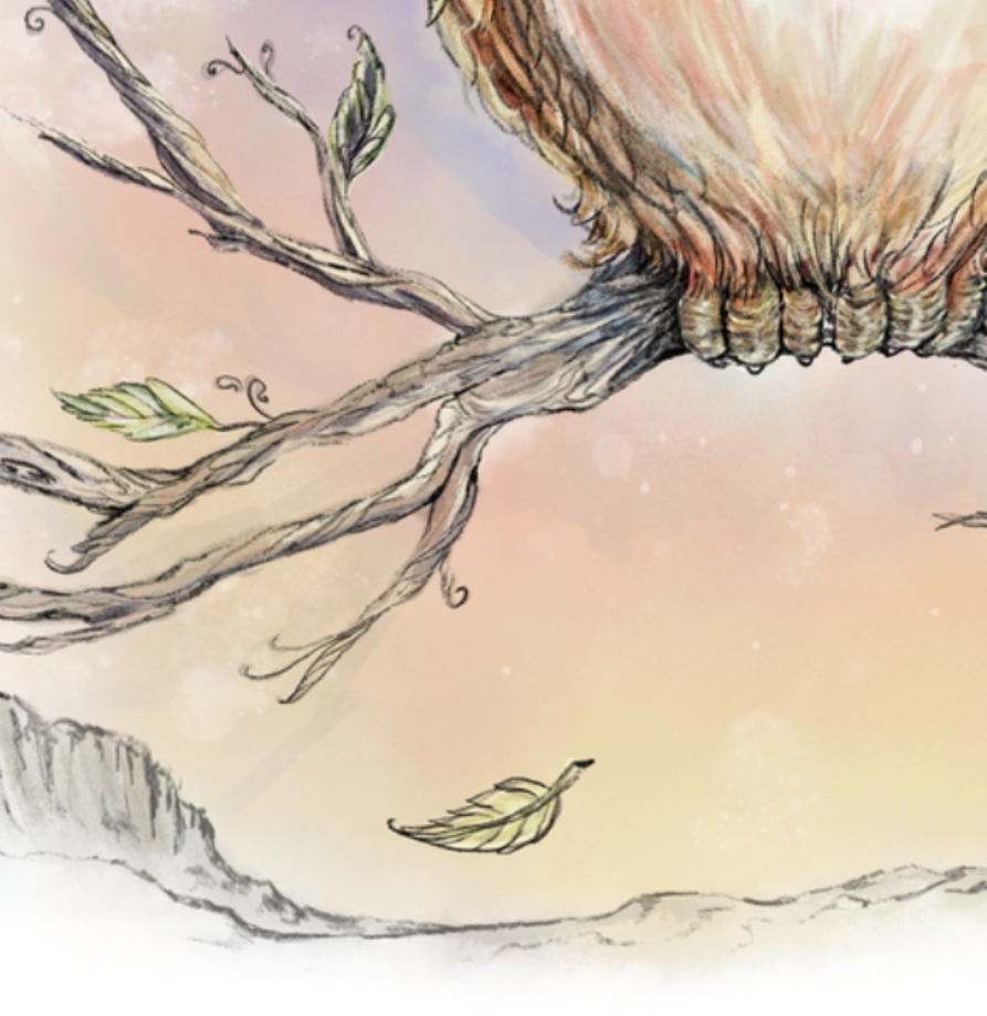 Twinkling Twilight Watercolor Owl Print — Night Sky Textured Matte Wall Art