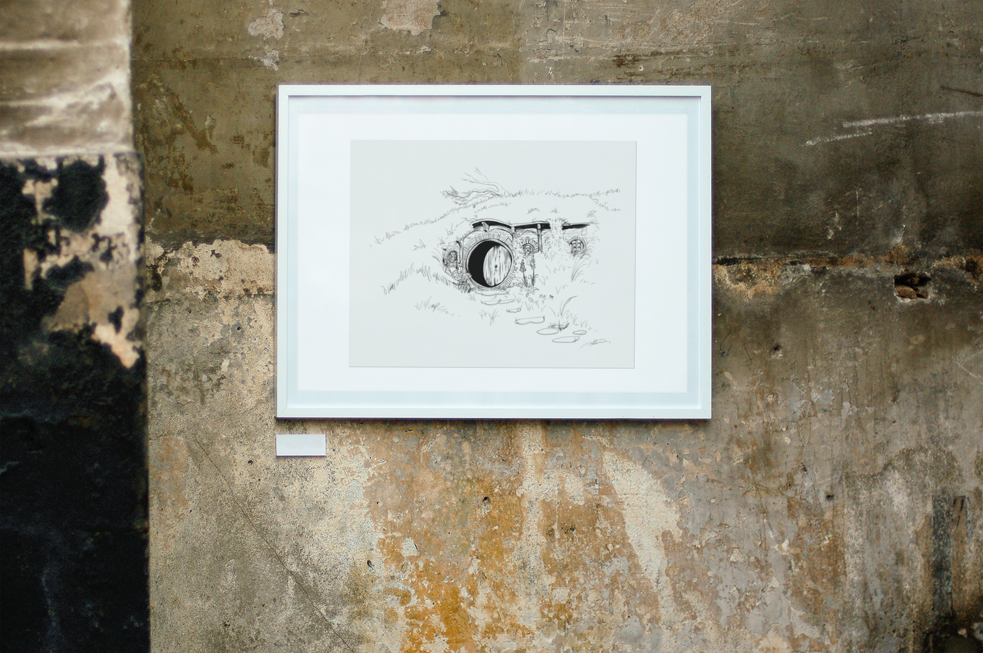 Hobbit Home 'Old Friend' Illustration — Textured Watercolor Paper Art Print