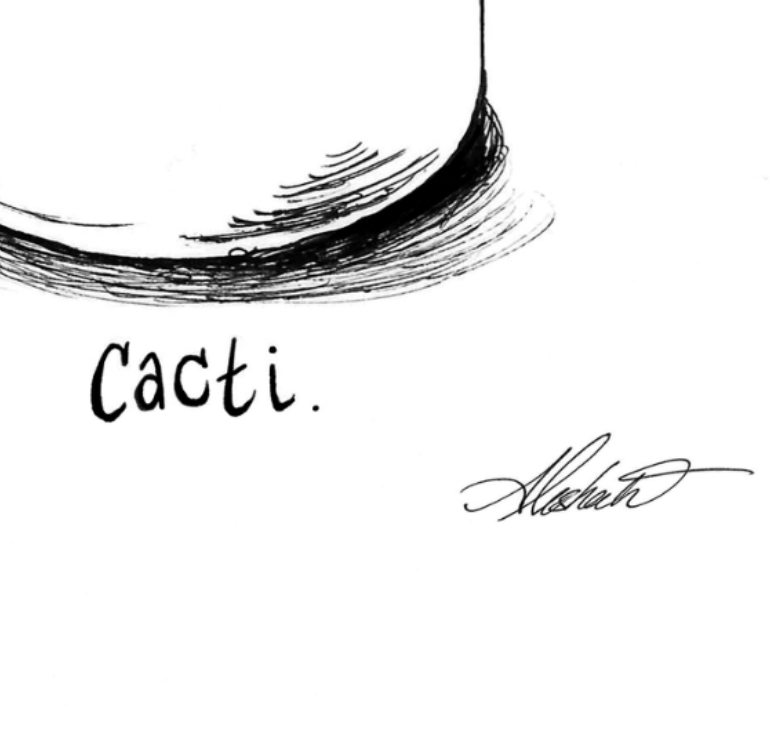 Cacti Watercolor Print — Textured Matte Poster