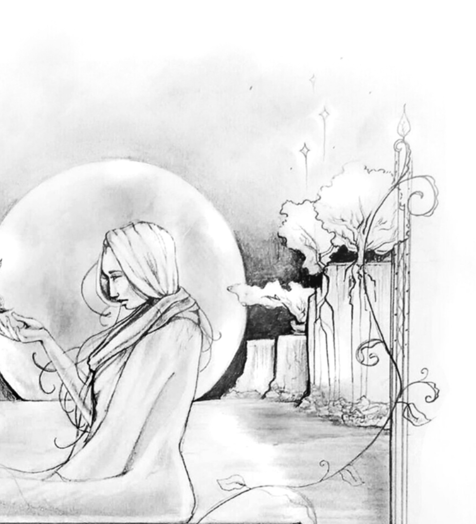 Botanical Moon 'Serendipity' | Textured Matte Art Print