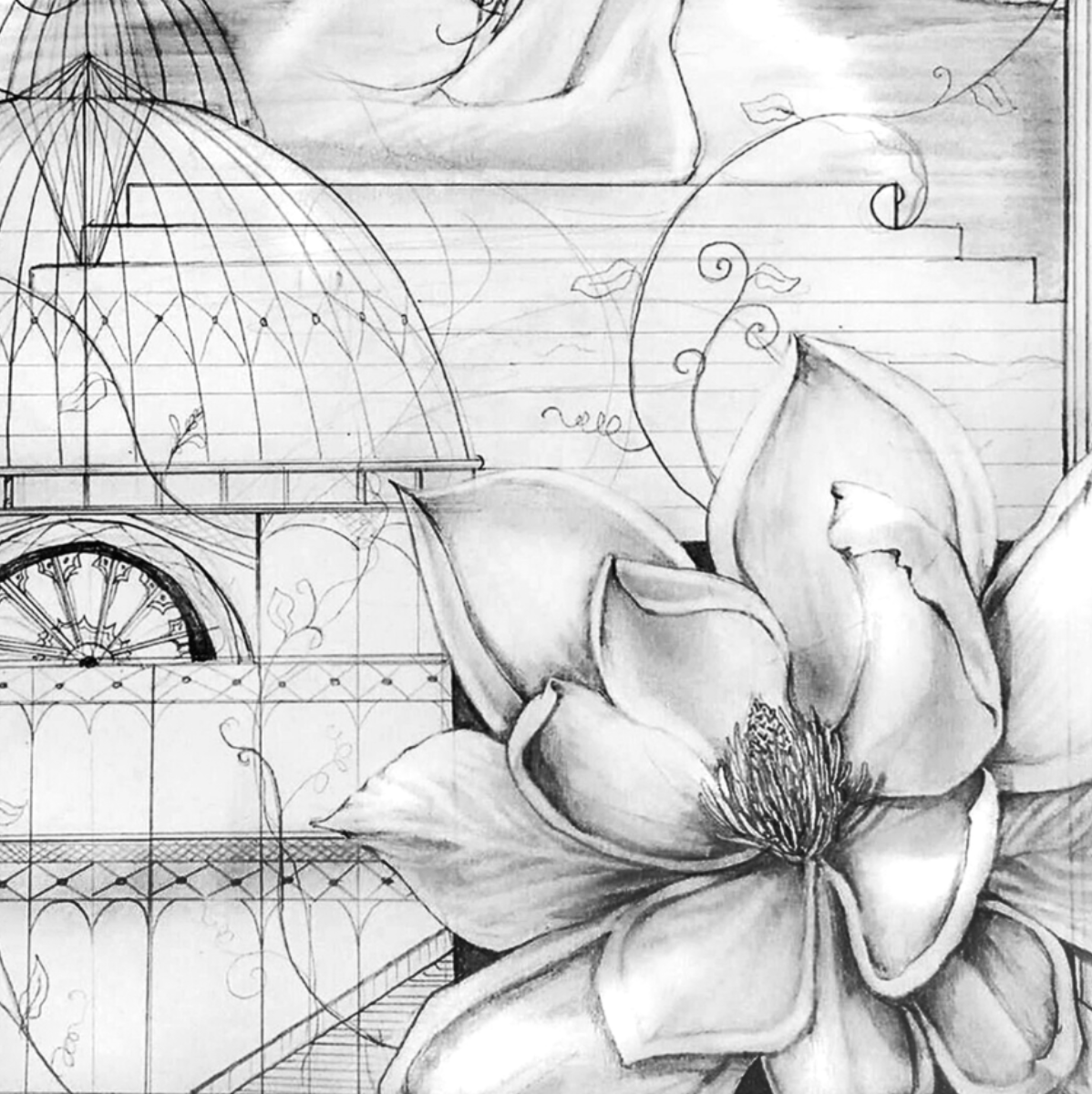 Botanical Moon 'Serendipity' | Textured Matte Art Print