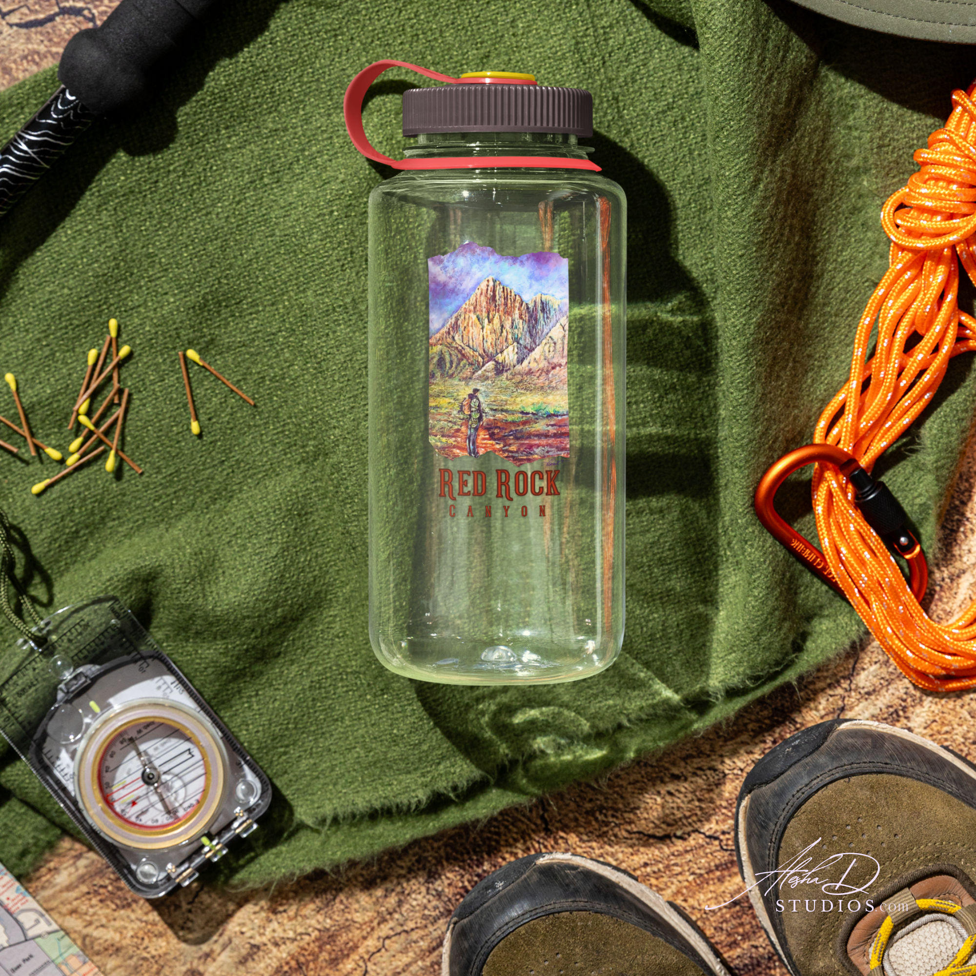 Red Rock Canyon Outdoor Sticker, Die-Cut Nature Decal, Travel Laptop Sticker, Scenic Car Decoration, Hiking Gift