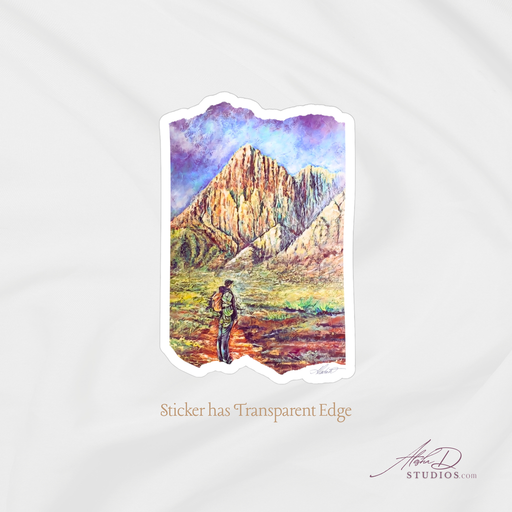 Red Rock Canyon Outdoor Sticker, Die-Cut Nature Decal, Travel Laptop Sticker, Scenic Car Decoration, Hiking Gift