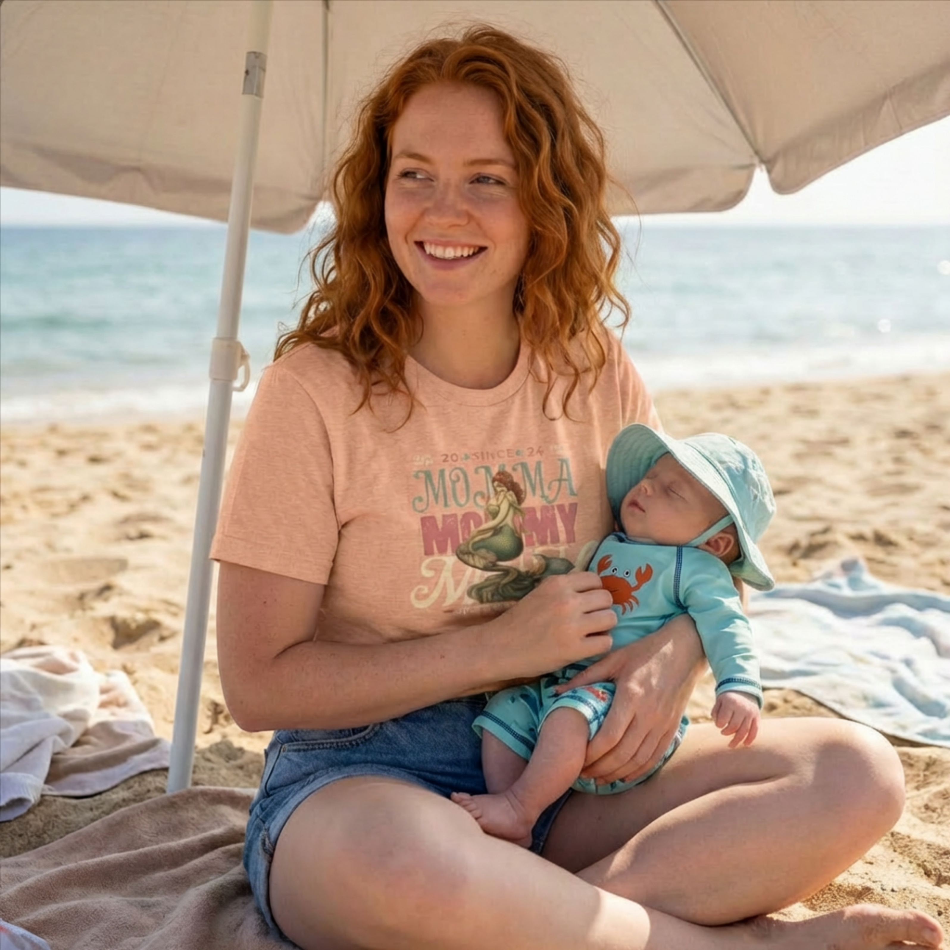 Mermaid Mom Graphic Tee | Mom Life Vintage T-Shirt