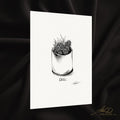 Cacti Watercolor Print — Textured Matte Poster