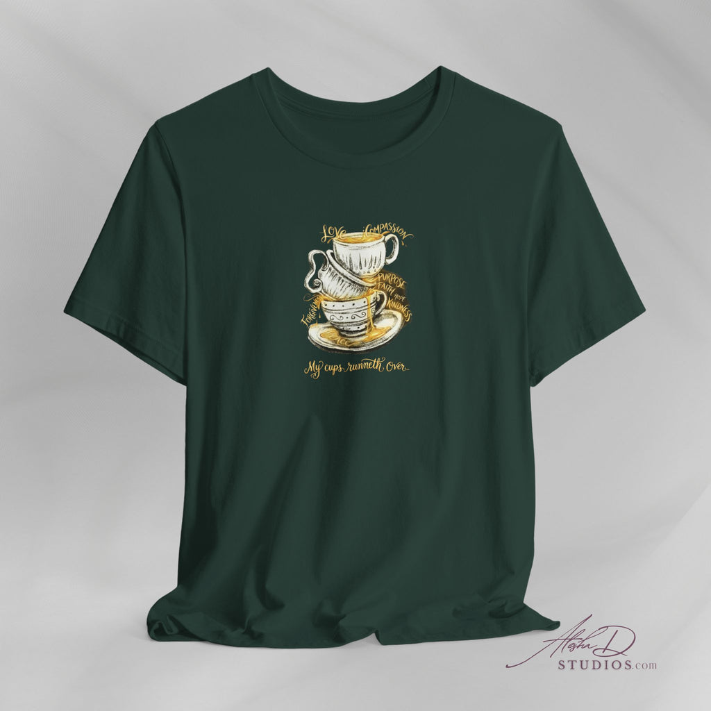 My Cups Runneth Over Jesus T-Shirt | Rivers of Gold, Divine Abundance, Praise Worship