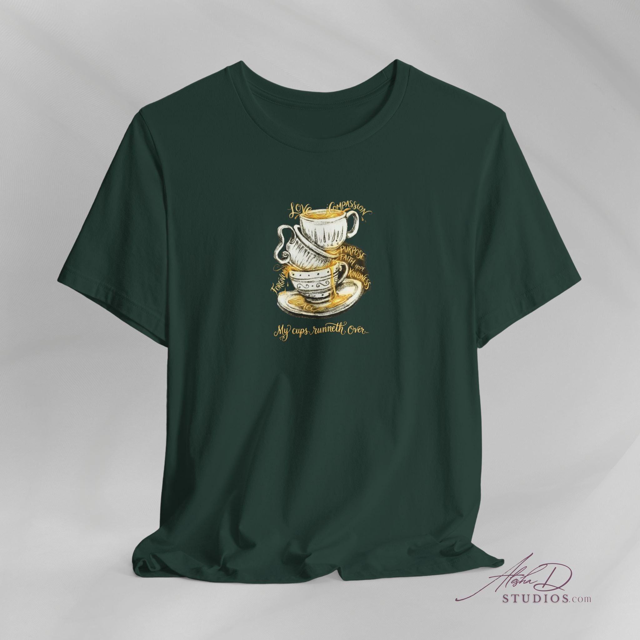 My Cups Runneth Over Jesus T-Shirt | Rivers of Gold, Divine Abundance, Praise Worship