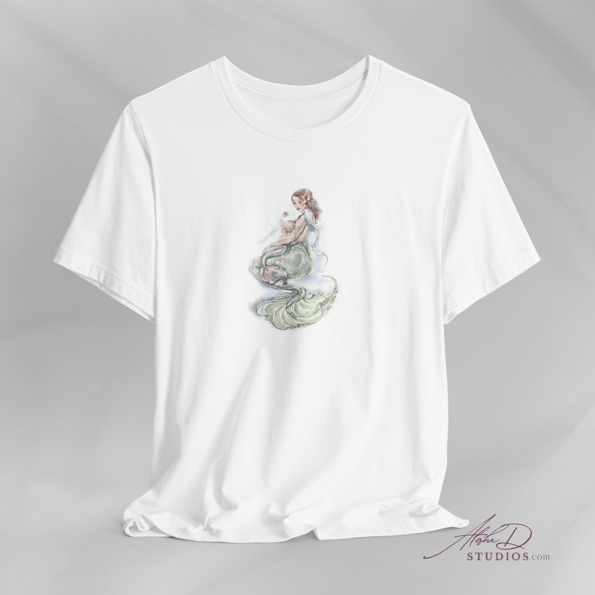 Watercolor Mother Mermaid and Baby Tee | Pastel Ocean Fantasy Shirt