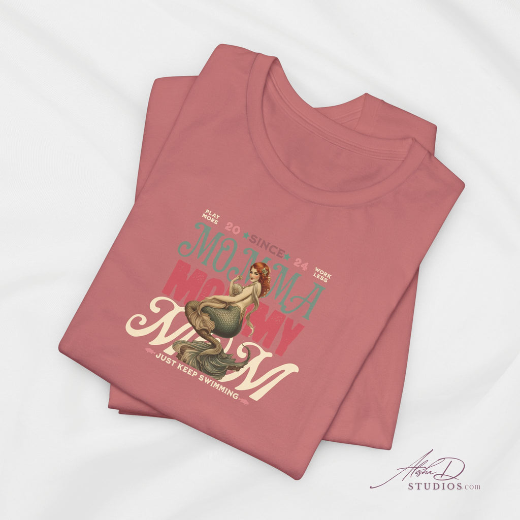 Mermaid Mom Graphic Tee | Mom Life Vintage T-Shirt
