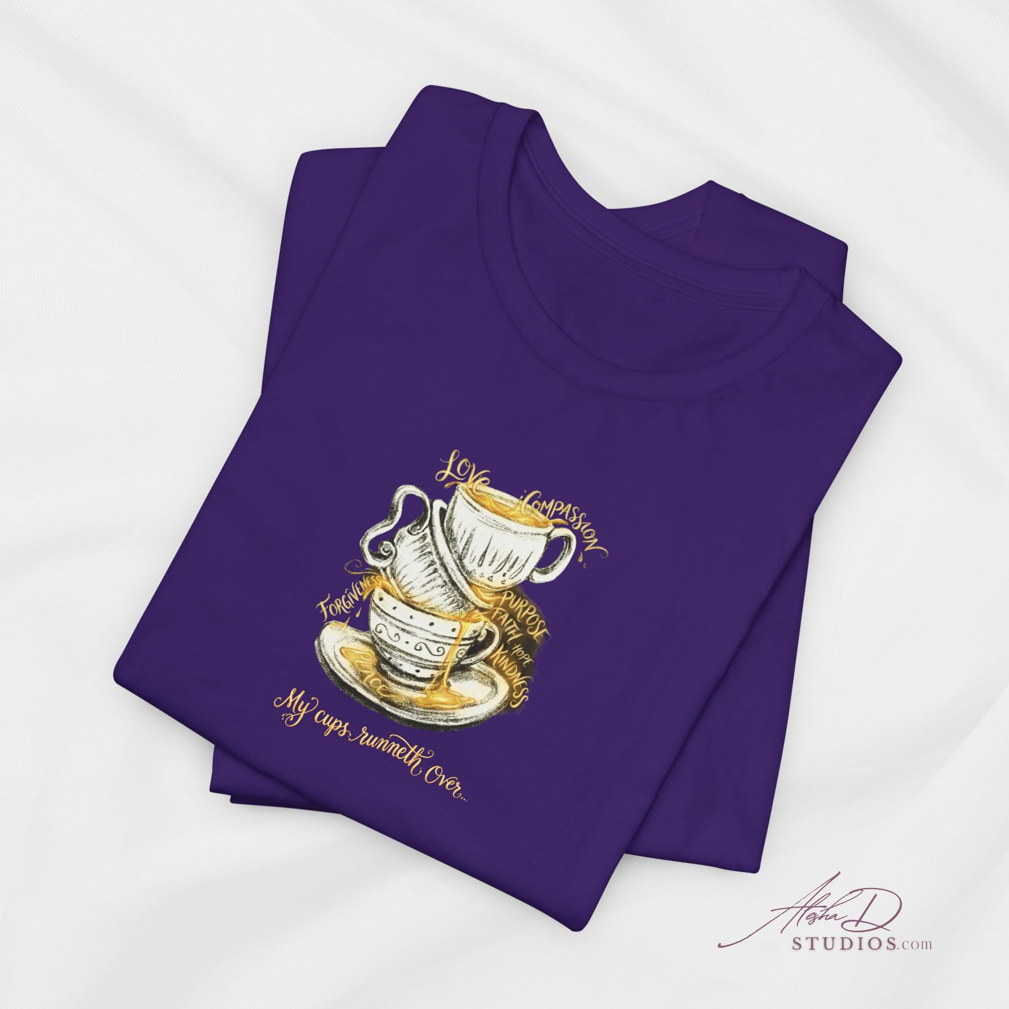 My Cups Runneth Over Jesus T-Shirt | Rivers of Gold, Divine Abundance, Praise Worship