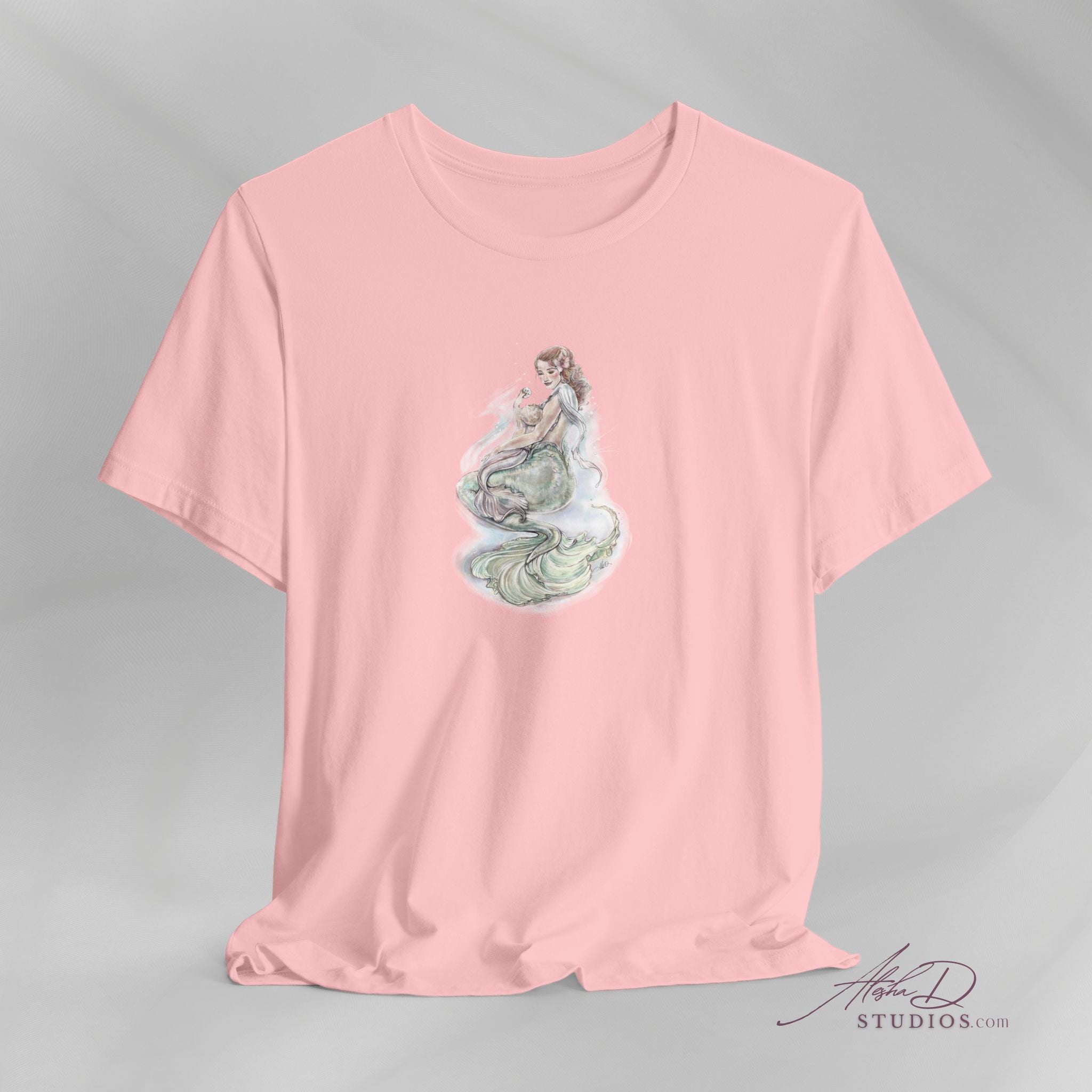 Watercolor Mother Mermaid and Baby Tee | Pastel Ocean Fantasy Shirt