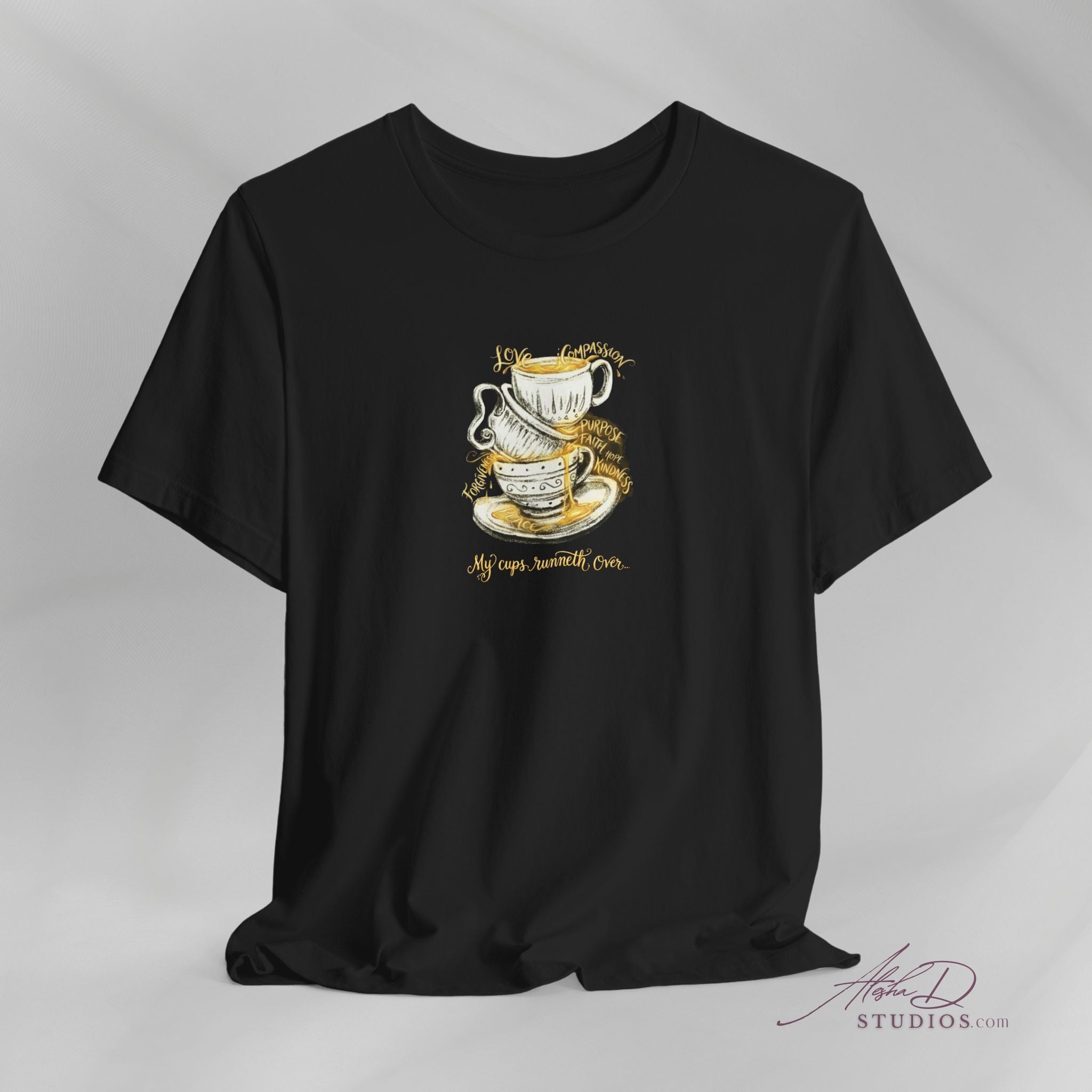My Cups Runneth Over Jesus T-Shirt | Rivers of Gold, Divine Abundance, Praise Worship