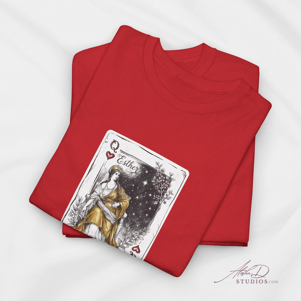 Queen of Hearts Esther 4:14 Playing Card Bible Art T-Shirt