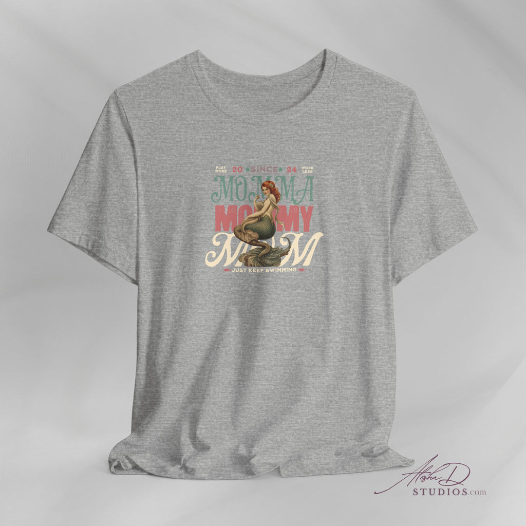 Mermaid Mom Graphic Tee | Mom Life Vintage T-Shirt
