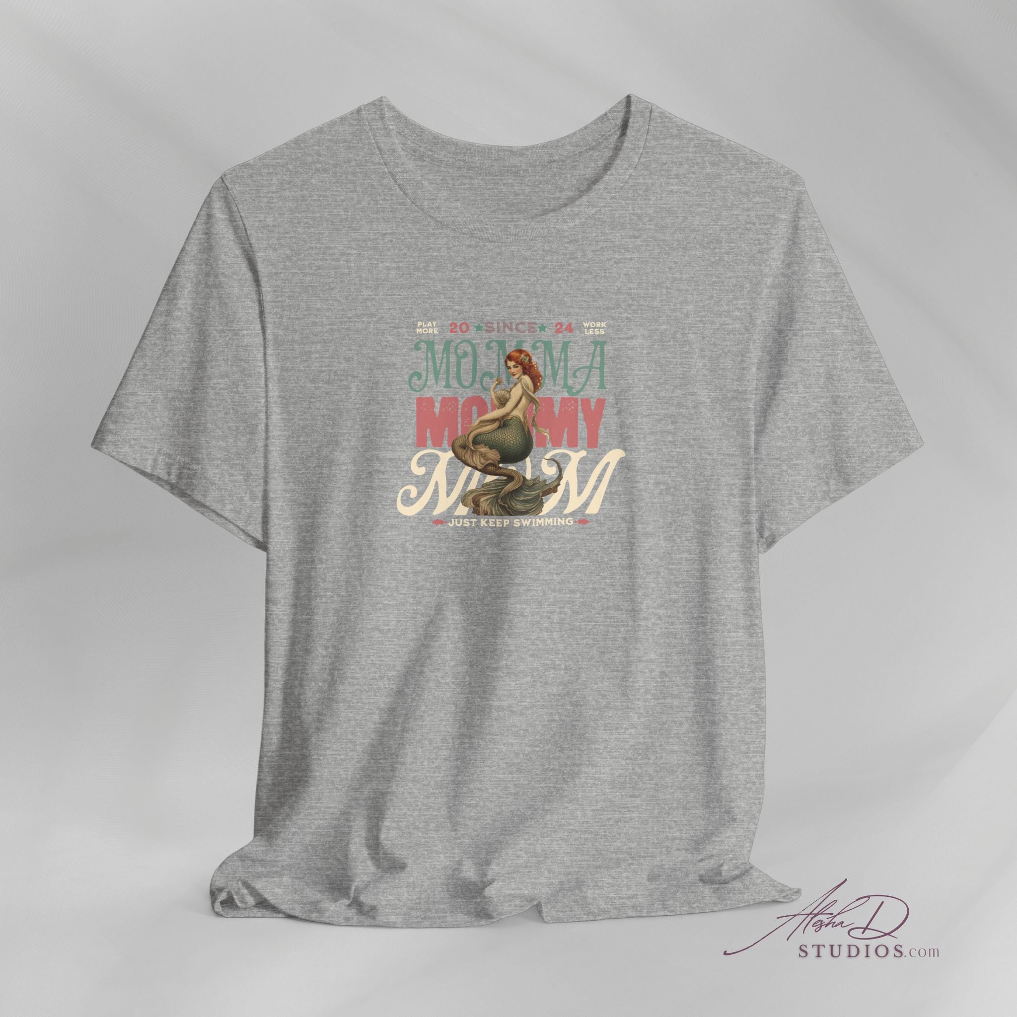 Mermaid Mom Graphic Tee | Mom Life Vintage T-Shirt