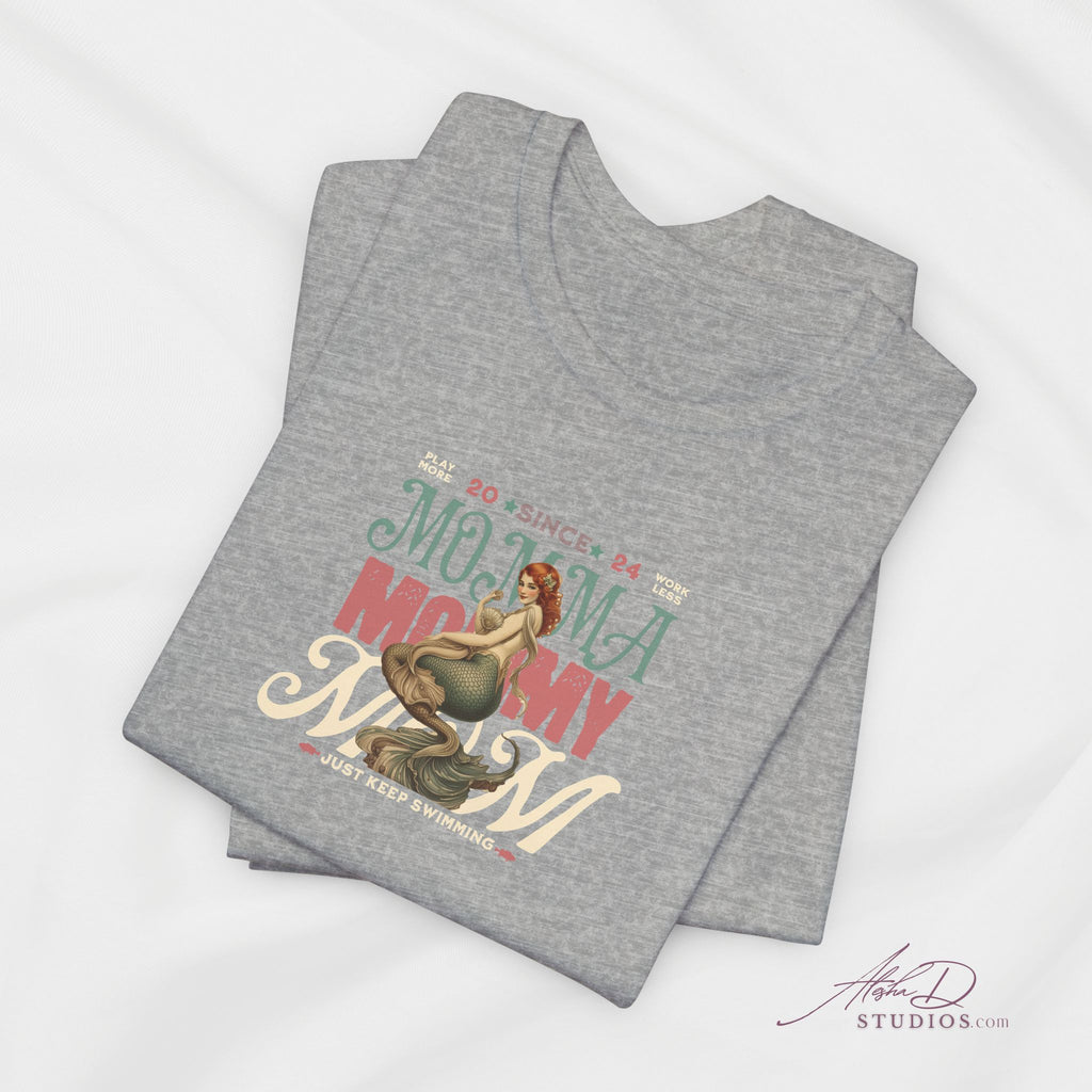 Mermaid Mom Graphic Tee | Mom Life Vintage T-Shirt