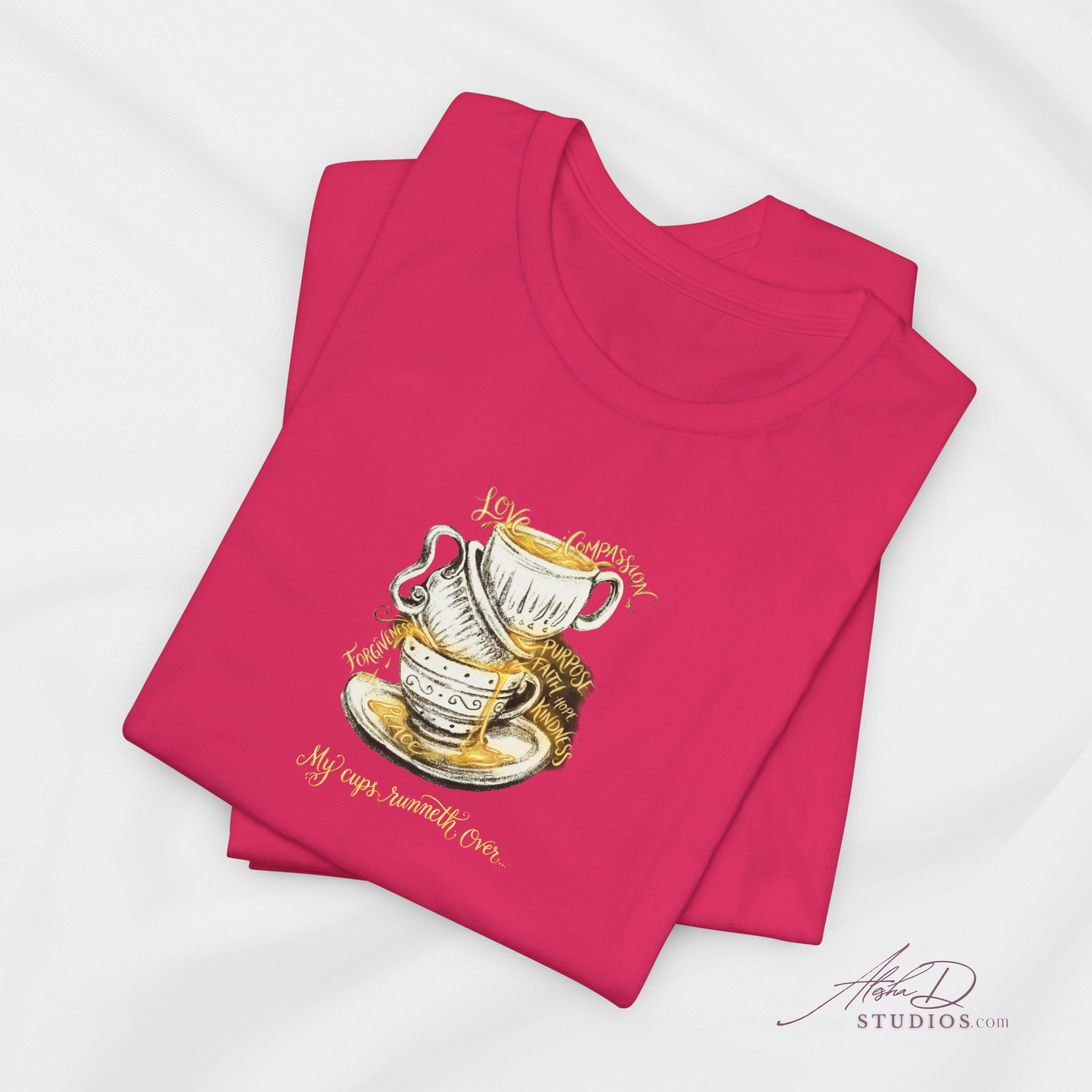 My Cups Runneth Over Jesus T-Shirt | Rivers of Gold, Divine Abundance, Praise Worship