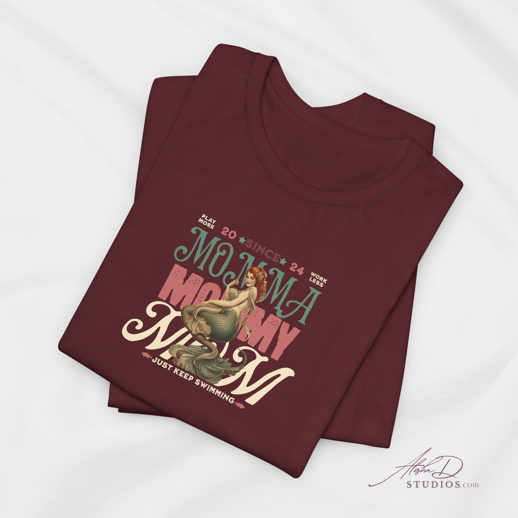 Mermaid Mom Graphic Tee | Mom Life Vintage T-Shirt