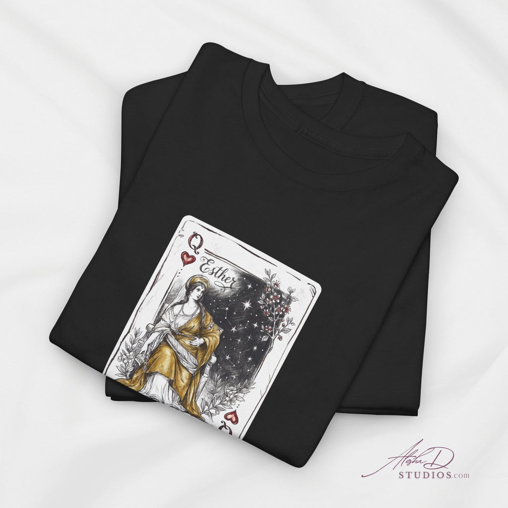 Queen of Hearts Esther 4:14 Playing Card Bible Art T-Shirt