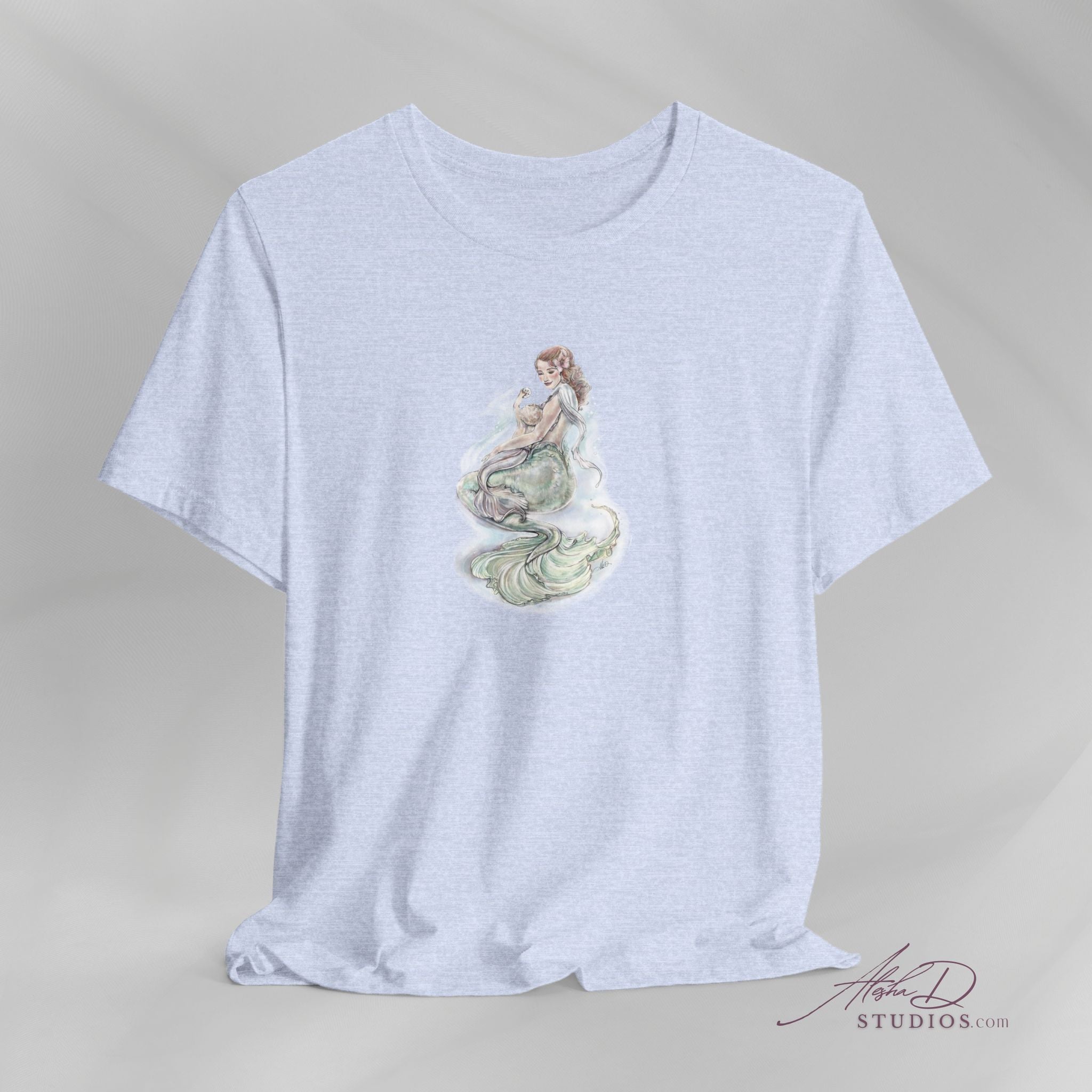 Watercolor Mother Mermaid and Baby Tee | Pastel Ocean Fantasy Shirt