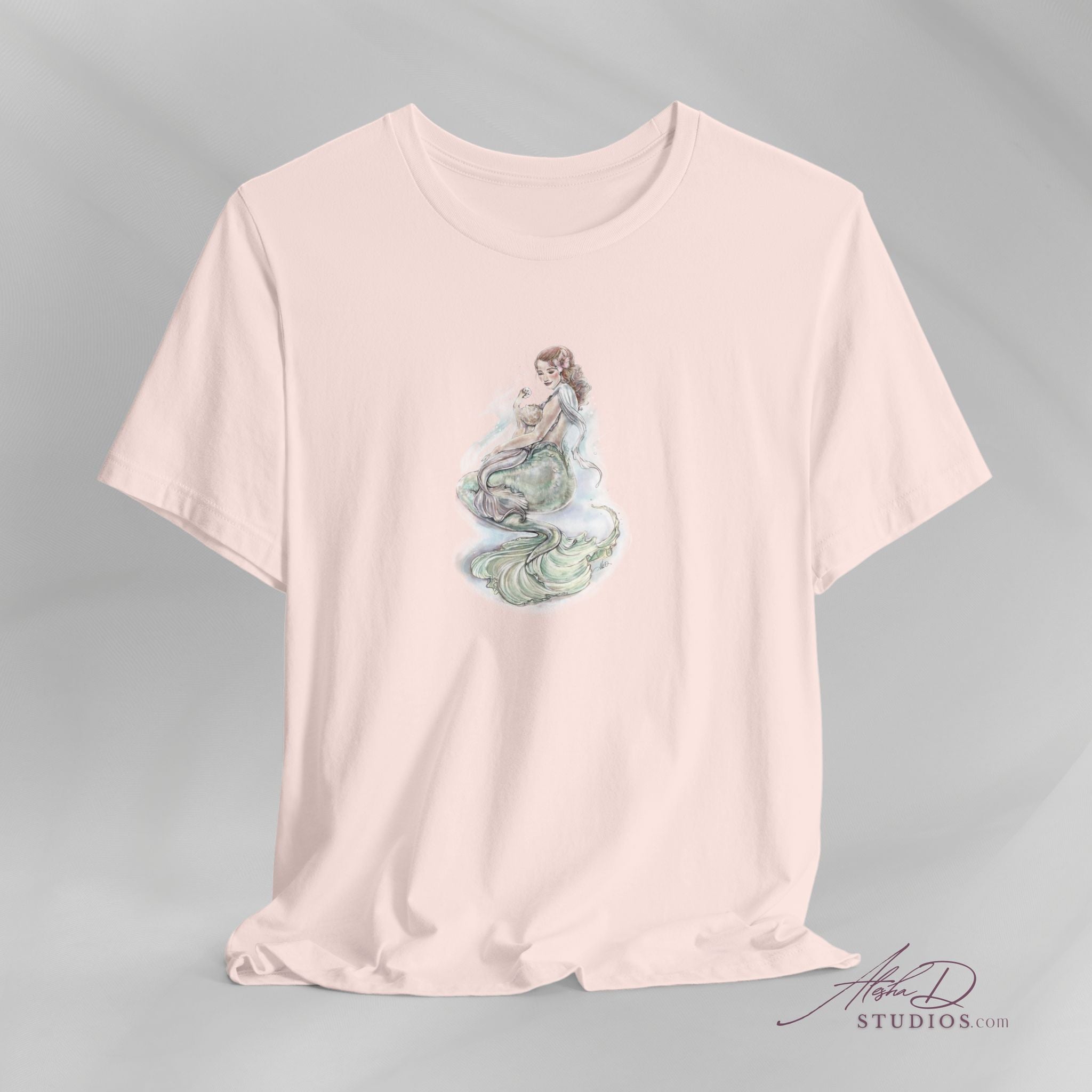 Watercolor Mother Mermaid and Baby Tee | Pastel Ocean Fantasy Shirt