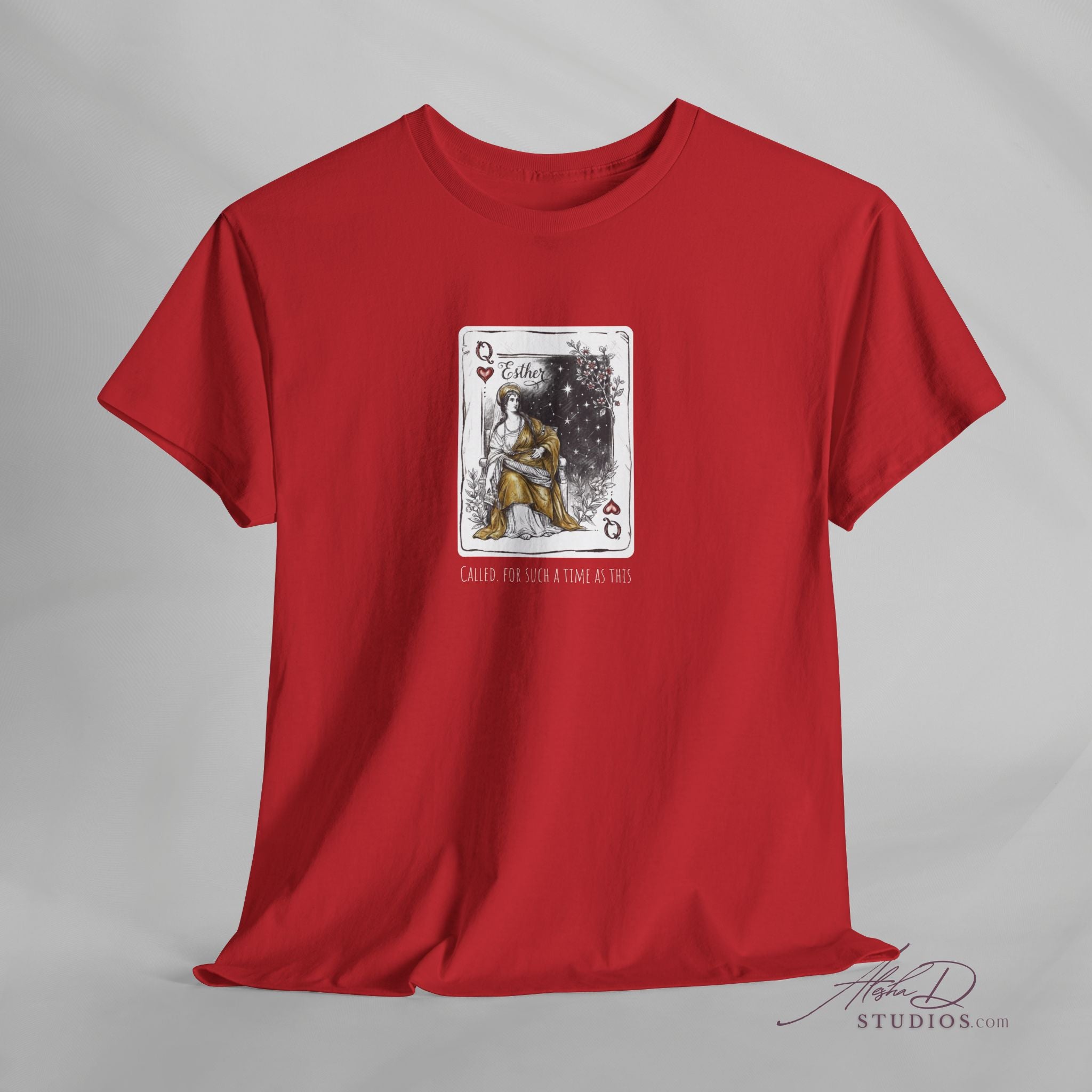 Queen of Hearts Esther 4:14 Playing Card Bible Art T-Shirt